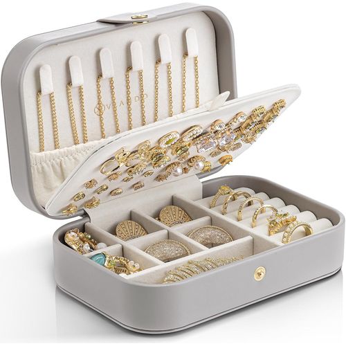 Shiba-Boîte À Bijoux De Voyage - Petite Boîte À Bijoux Avec Style - Organisateur De Bijoux Pour Boucles D'oreilles - Étui De Voyag[4