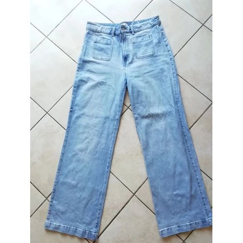 Jean Jambes Larges Camaieu Taille 44 État Neuf!