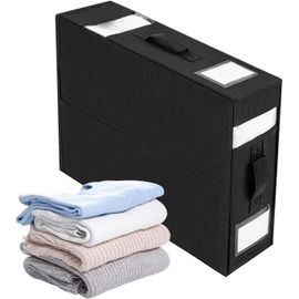 Shiba-Organiseur De Draps De Lit Pliable, Boîte De Rangement Pour Housse De Couette Avec Fenêtre Transparente Et Poignées \U2013 O[3