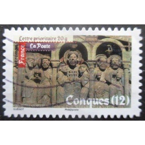 France Autoadhésif N°466 Art Roman Oblitéré