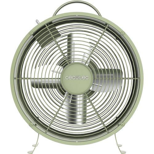 GOUTS ET COULEURS- Ventilateur De Table Energysilence 400 Retrodesk Green - 25 W, Diamètre 63 Cm, 4 Pales, 2 Vitesses, Design Soigné, Utilisation Facile