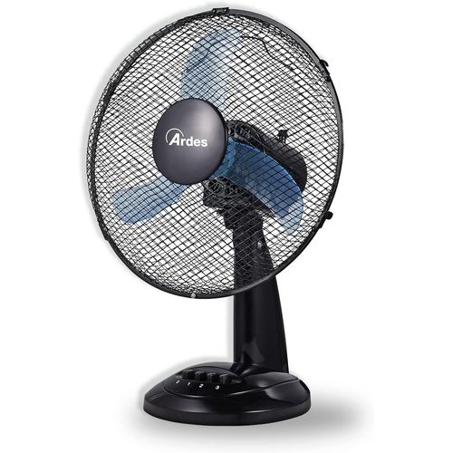 GOUTS ET COULEURS- Ar5Am40 Ventilateur De Table 40 Cm Modèle Penny 3 Pales Oscillant Avec Inclinaison Réglable Ventilateur 3 Vitesses Silencieux