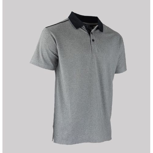 Polo Manches Courtes Biotope, Maille Piquée - Gris Chiné - T.L - Lma - 9319-L