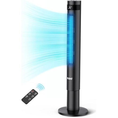 GOUTS ET COULEURS43'' Colonne Ventilateur, Ventilateur Colonne Silencieux 28Db, Ventilateur Climatiseur Oscillant À 85° Avec, Ventilateur Tour Avec Télécommande, Minuterie 12H, 3 Vitesses 3 Modes De