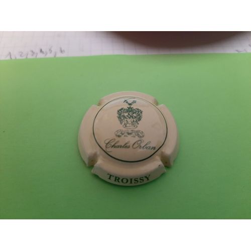 Rare ! Capsule Du Champagne Charles Orban Fond Creme