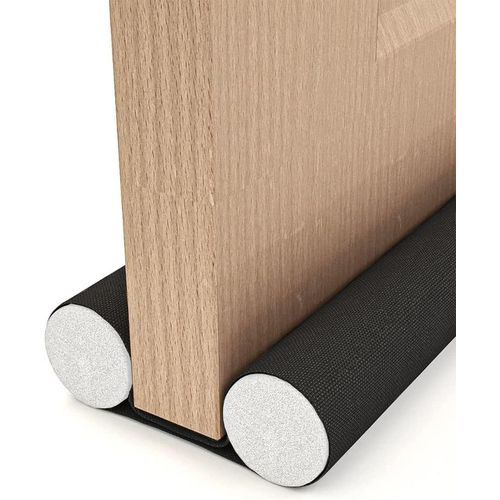 ytseazn-Boudin De Porte Isolant Avec Tissu Oxford Écologique,93Cm Boudin De Porte Libre De Couper,Boudin De Porte Double Pour Portes Intérieures 3-5 Cm,Noir