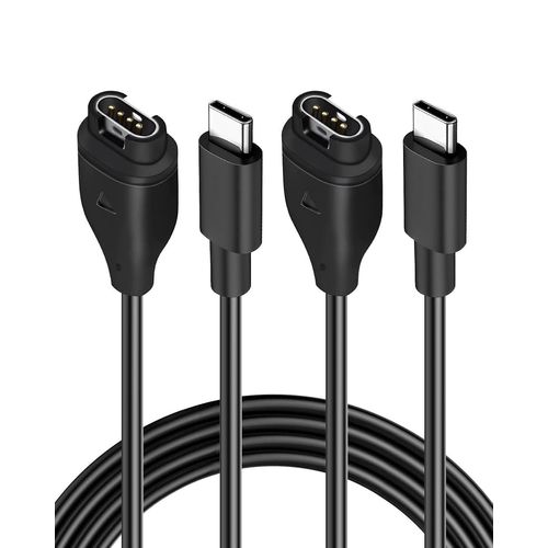 Ytseazn-2 Pièces Câble De Chargeur Usb C Pour Montre Garmin,Chargeur Type C Compatible Avec Garmin Fenix 7 7x 6 6s 6x Pro 5 5s 5x Approach Forerunner 165 265 965 955 Vivoactive 3 4 4svenu 2 3 3s Instinct 2