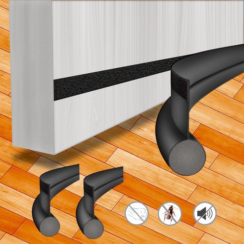 ytseazn-2 Pièces Boudin De Porte Isolant Froid 96 Cm,Bas De Porte Isolant Froid,Découpable Boudin Porte D'Entrée,Chien De Porte Bas De Porte Pour Insonorisation,Protection Contre La Poussière Et Insectes