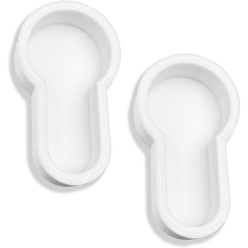 ytseazn-Lot De 2 Boudins De Porte De Serrure,Caches De Trou De Serrure,Pour Garder Les Courants D'Air Et Le Froid À L'Extérieur,Faciles À Installer,Blanc