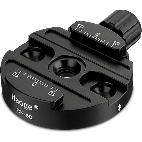 ytseazn-Cp-58 58 Mm Bouton À Vis À Dégagement Rapide Adaptateur De Fixation Pour Plaque Qr À Dégagement Rapide Trépied D'Appareil Photo Tête Sphérique Monopode Tête Sphérique Compatible Avec Arca Swiss