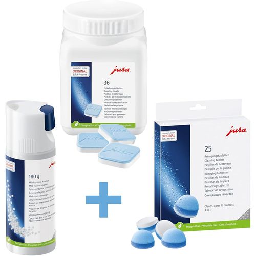 ytseazn-Pack De Démarrage,25 Tablettes De Nettoyage(3 Phases)+ 36 Tablettes Détartrantes + 180 G De Nettoyant Pour Système De Lait