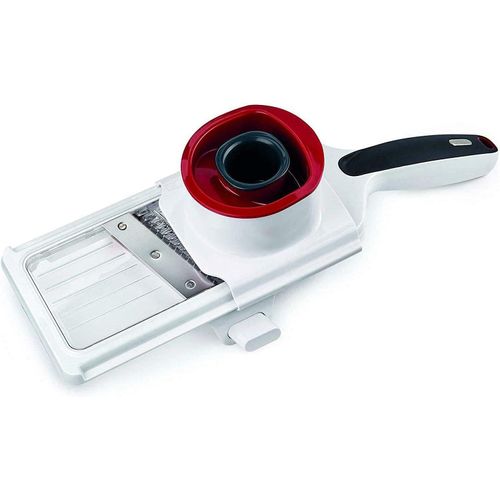 Ytseazn-E900040 Mini-Mandoline 2 Lames,Rondelles Et Juliennes De Légumes,Acier Inoxydable/Plastique