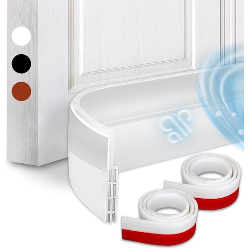ytseazn--Lot De 2 Boudin De Porte En Silicone Pour Porte-Pour Isolation Phonique,Protection Contre Le Froid,5 X 100 Cm