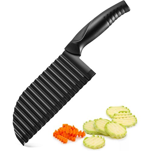 Ytseazn-Coupe Frite Ondule Inox Couteau Vague Enfant Coupe Pomme De Terre Multifonctions Trancheuse De Frites Vague Decoupe Frite Zigzag Pour Pommes De Terre,Carotte,Gaufre Ou Légumes