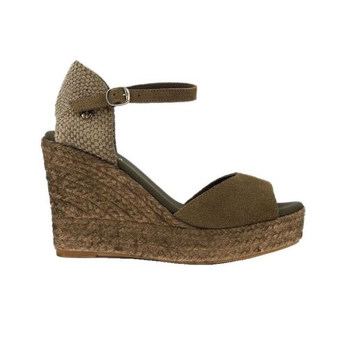 Espadrilles Femme La Valeta Charlene Peep Toe Oliva