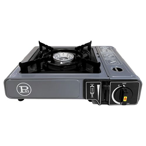 Rechaud Gaz Portable 1 Feu 2,2 kW - Allumage Piezo - Cartouche gaz Butane ¿ Ideal Camping, Randonnee & Cuisine Exterieure INTEC