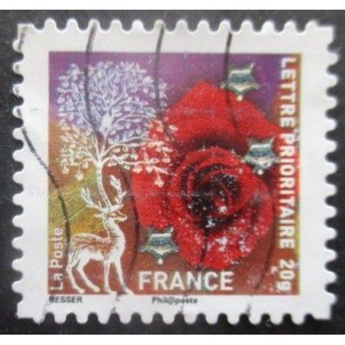 France Autoadhésif N°498 Meilleurs Voeux Oblitéré