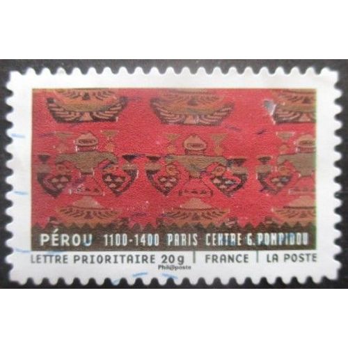 France Autoadhésif N°521 Tissu Oblitéré
