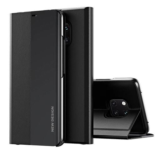 Coque Rabattable En Cuir Ultra-Mince Pour Huawei Mate 20 - Support Latéral,Noir Noir
