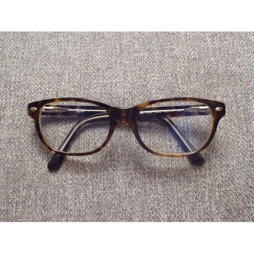 Monture/ Lunette De Vue Rectangle En Plastique Marron- Ray Ban
