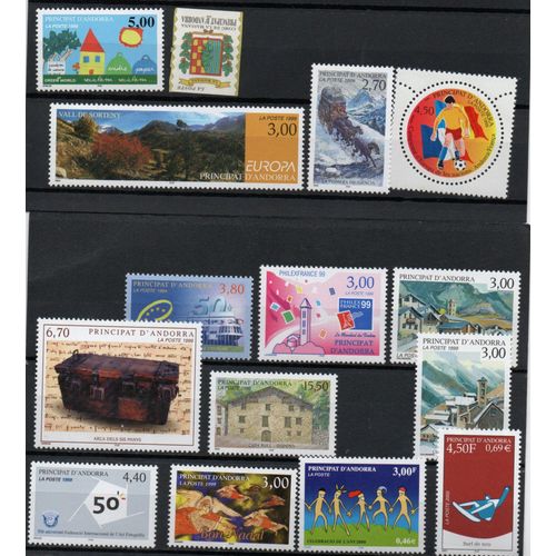 Andorre Français Timbres Année Complète 2001
