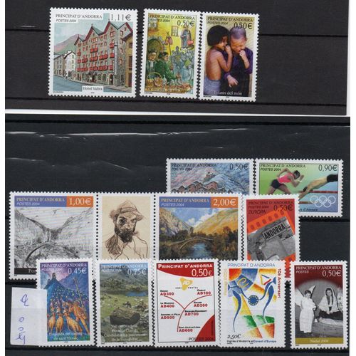 Andorre Français Timbres Année Complète 2004