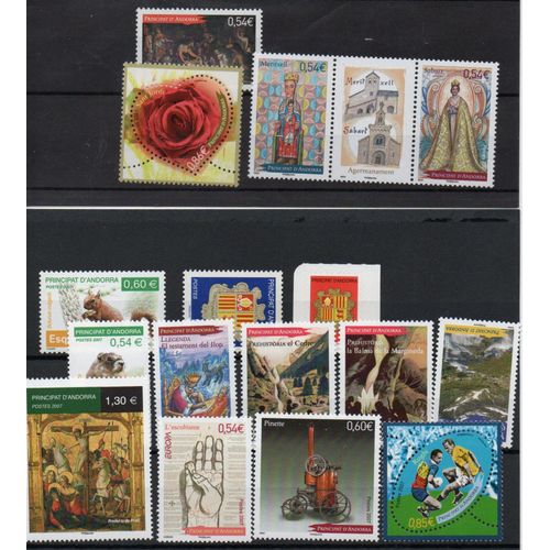 Andorre ( France ) Timbres Année Complète 2007