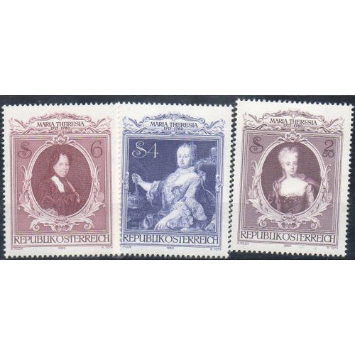 Autriche Timbres Impératrice Marie-Thérèse 1980