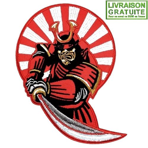 Patch Écusson Samouraï Japonais Guerrier - Thermocollant