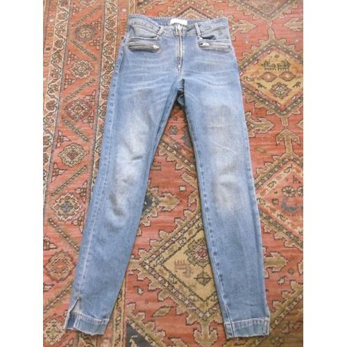Mango Jeans Skinny Délavé Bleu T 36