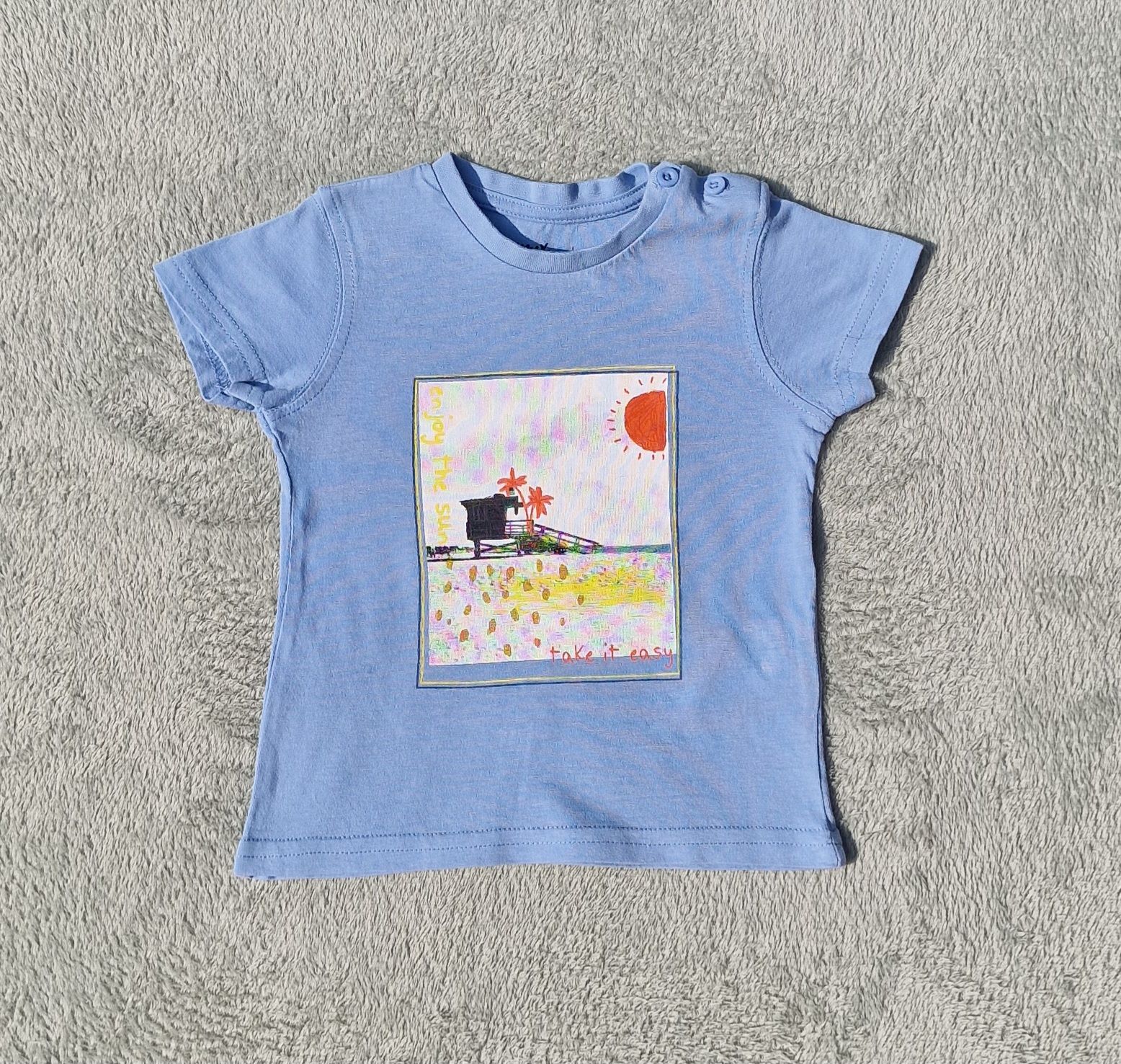 T-Shirt Bleu Gémo 9 Mois, Très Bon État
