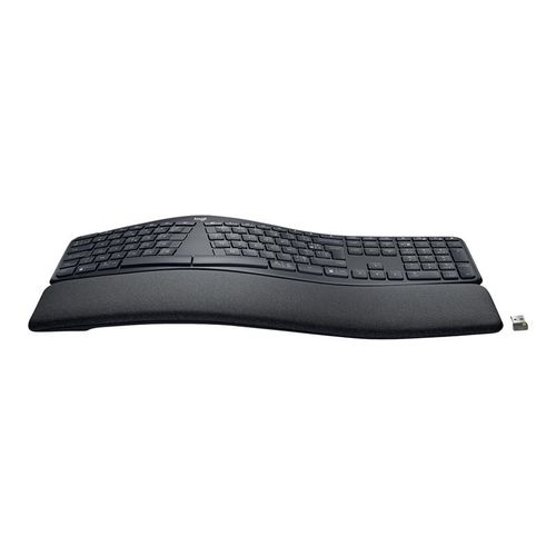Logitech Ergo Series ERGO K860 for Business - Clavier - full size - sans fil - 2.4 GHz, Bluetooth 5.0 LE - AZERTY - Français - graphite