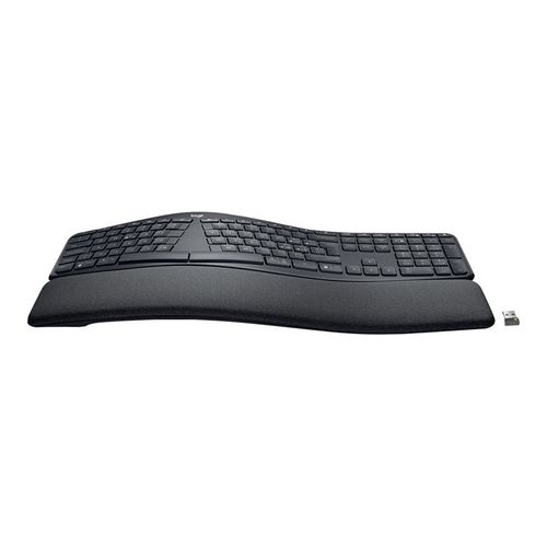 Logitech Ergo Series ERGO K860 for Business - Clavier - full size - sans fil - 2.4 GHz, Bluetooth 5.0 LE - QWERTY - Italien - graphite