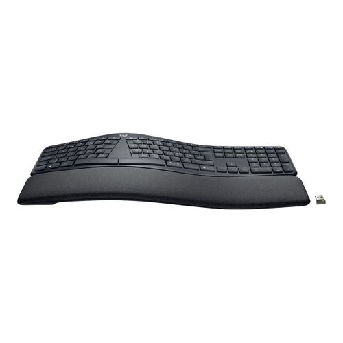 Logitech Ergo Series ERGO K860 for Business - Clavier - full size - sans fil - 2.4 GHz, Bluetooth 5.0 LE - QWERTY - Pan Nordic - graphite