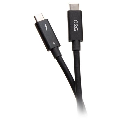 C2G Câble actif Thunderbolt 4 USB C de 1,8 m - USB C vers USB C - 40 Gbit/s - M/M - Câble Thunderbolt - 24 pin USB-C (M) pour 24 pin USB-C (M) - USB 3.2 / DisplayPort 2.1 / Thunderbolt 4 - 30 V -...