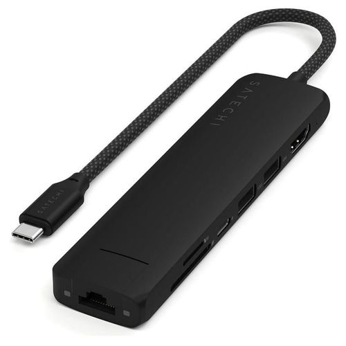 Satechi 7-in-1 - Station d'accueil - USB-C / USB 3.2 Gen 2 x 2 - HDMI - 1GbE