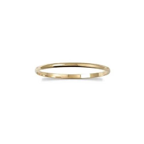 Bracelet Demi-Jonc 4mm X 6,2 Cm Plaqué Or 18 Carats 750/1000