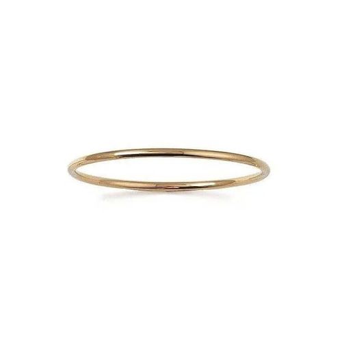 Bracelet Jonc Diamètre 6,2 Cm X 3 Mm Plaqué Or 18 Carats 750/1000