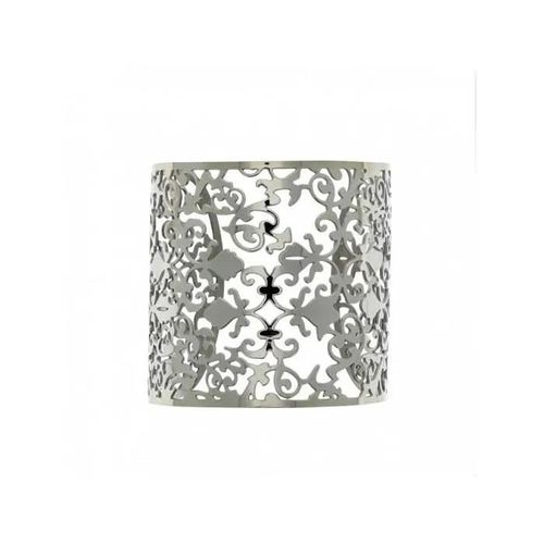Bracelet Jonc Manchette Large Motifs Arabesques Ajourés En Acier Inoxydable