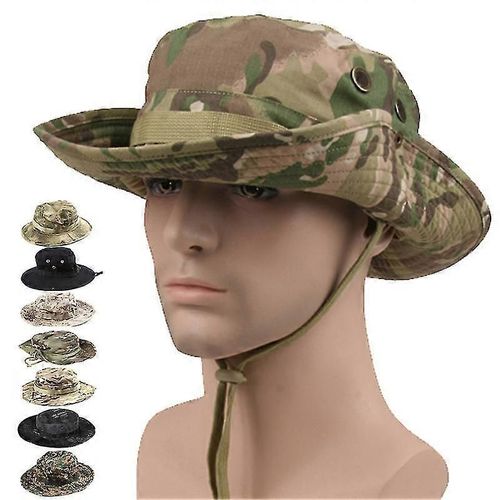 Camouflage Casquette Tactique Militaire Boonie Hat Us Casquettes De L¿Armée Camo Hommes Sports De Plein Air Soleil Seau Casquette Pêche Randonnée Chapeaux De Chasse Tw-Xinhan