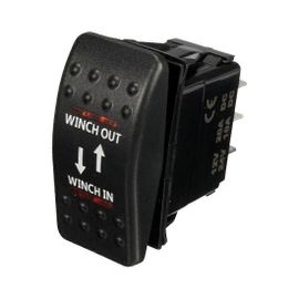 Treuil 12V 20A Entrée Treuil Sortie ON-OFF-ON Interrupteur à bascule LED 7 broches RED-XinHan