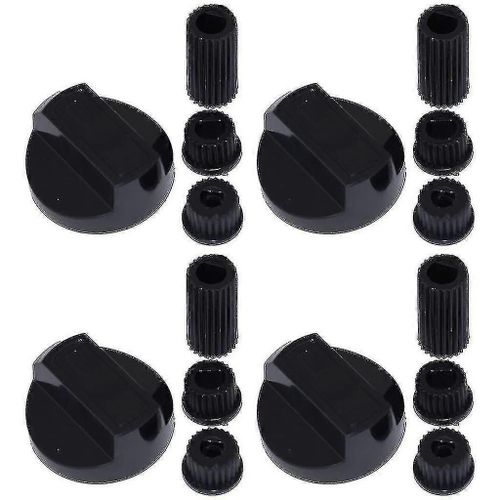 Cuisinière universelle Four Grill Boutons de commande et adaptateurs Noir pour tous Gaz Électrique X 4-Yvan