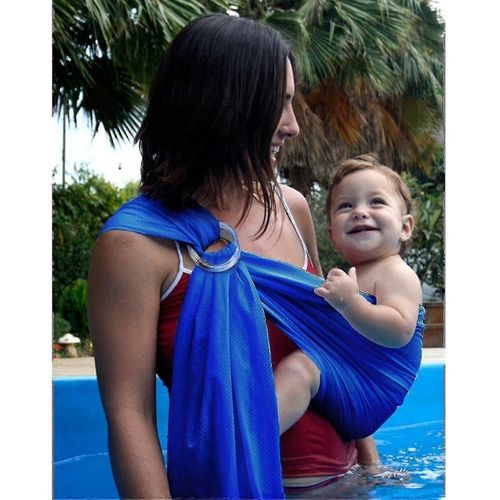 Water Sling Baby Wrap Carrier Compatible Avec Summer Pool - Réglable Shoulder Ring Mesh Breathable Chest Sling Porte-Bébé Compatible Avec L¿Été