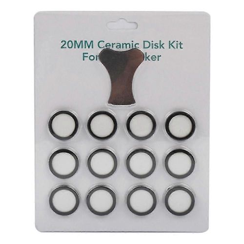 12Pack Ultrasonic Mist Maker Brumisateur Disques En Céramique pour Humidificateur Pièces Transducteur Disques Avec Capuchon Outil-XinHan