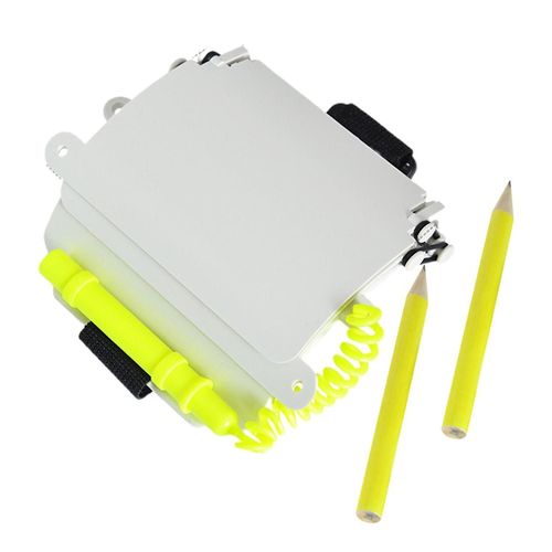 1 Ensemble Ardoise Sous-Marine Réutilisable Cordon Élastique Poignet Monture Snorkeling 3 Page Ardoise Pour La Plongée