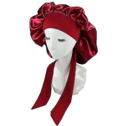 Bonnet En Soie Satin Bonnet Pour Dormir Bonnet Avec Cravate Band Night Cap