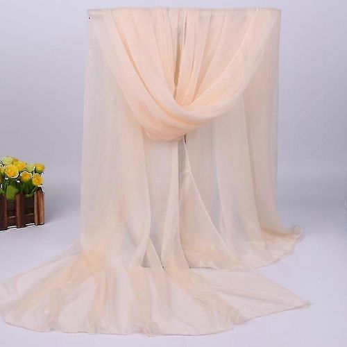 Femme Longue Enveloppe Douce Châle Mousseline Soie Casual Foulards Étoles