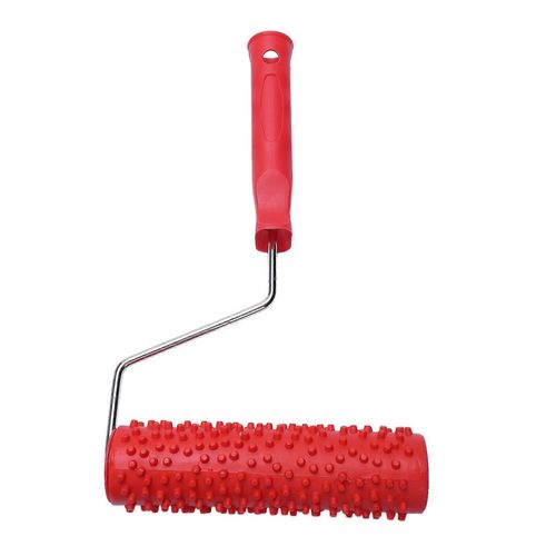 Rouleau de peinture en forme de goutte de pluie en relief de 7 pouces avec poignée en plastique pour la décoration murale