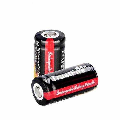 2Pcs 3.7V 880mAh Lithium Li-ion 16340 Batterie CR123A Piles rechargeables pour stylo laser LED Lampe de poche Cellule