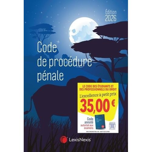 Code De Procédure Pénale - Jaquette Blue Elephant